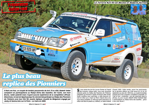 Le Toyota KZJ 95 de Bruno Vetter