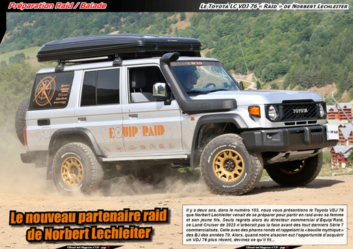 Le Toyota LC VDJ 76 « Raid 2 » de Norbert Lechleiter