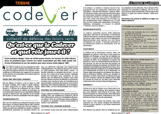 La tribune du Codever - septembre 2020