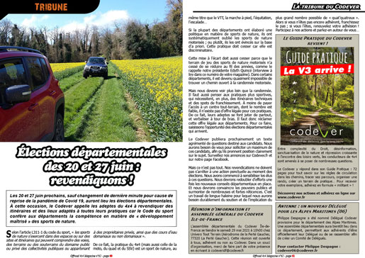 La tribune du Codever - mai 2021