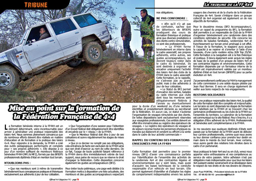 La tribune de la FF 4x4 - juillet 2019
