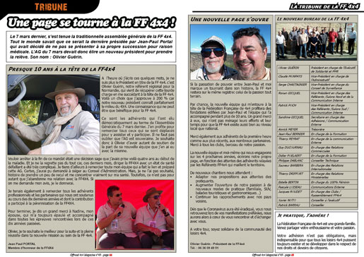 La tribune de la FF 4x4 - avril 2020