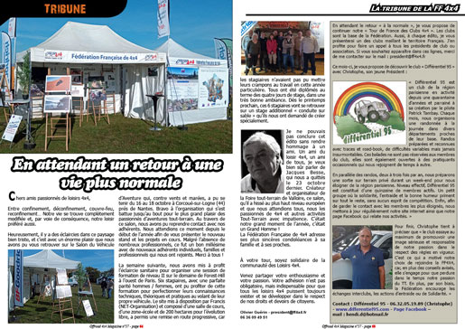 La tribune de la FF 4x4 - décembre 2020