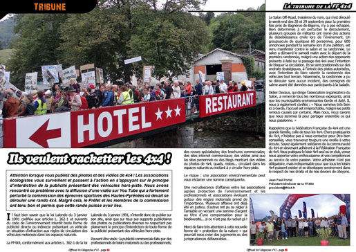 La tribune de la FF 4x4 - décembre 2019