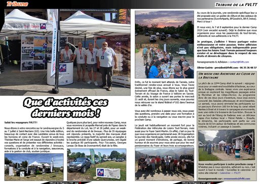 La Tribune de la FVLTT - octobre 2024