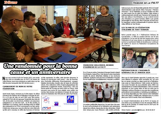 La tribune de la FVLTT - décembre 2023
