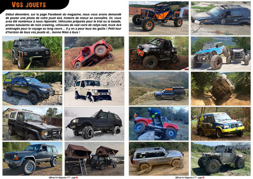 Vos jouets 4x4 dans le magazine