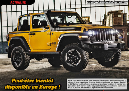 La Jeep Wrangler Mopar 1941 Edition