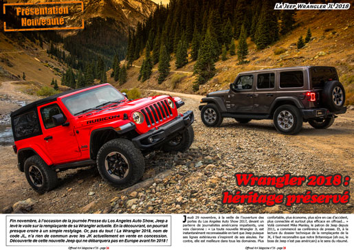 La Jeep Wrangler JL 2018