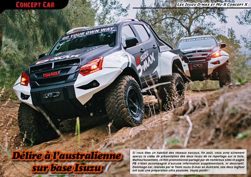 Les Isuzu D-max et Mu-X Concept X