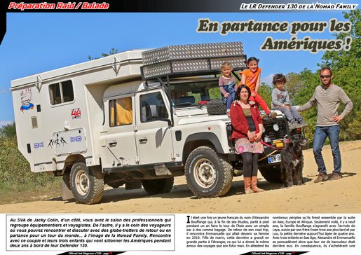 Le LR Defender 130 de la Nomad Family
