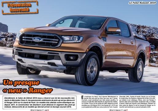Le Ford Ranger 2019