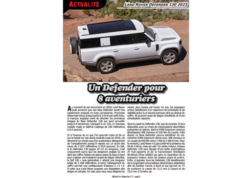 Le Land Rover Defender 130 2023