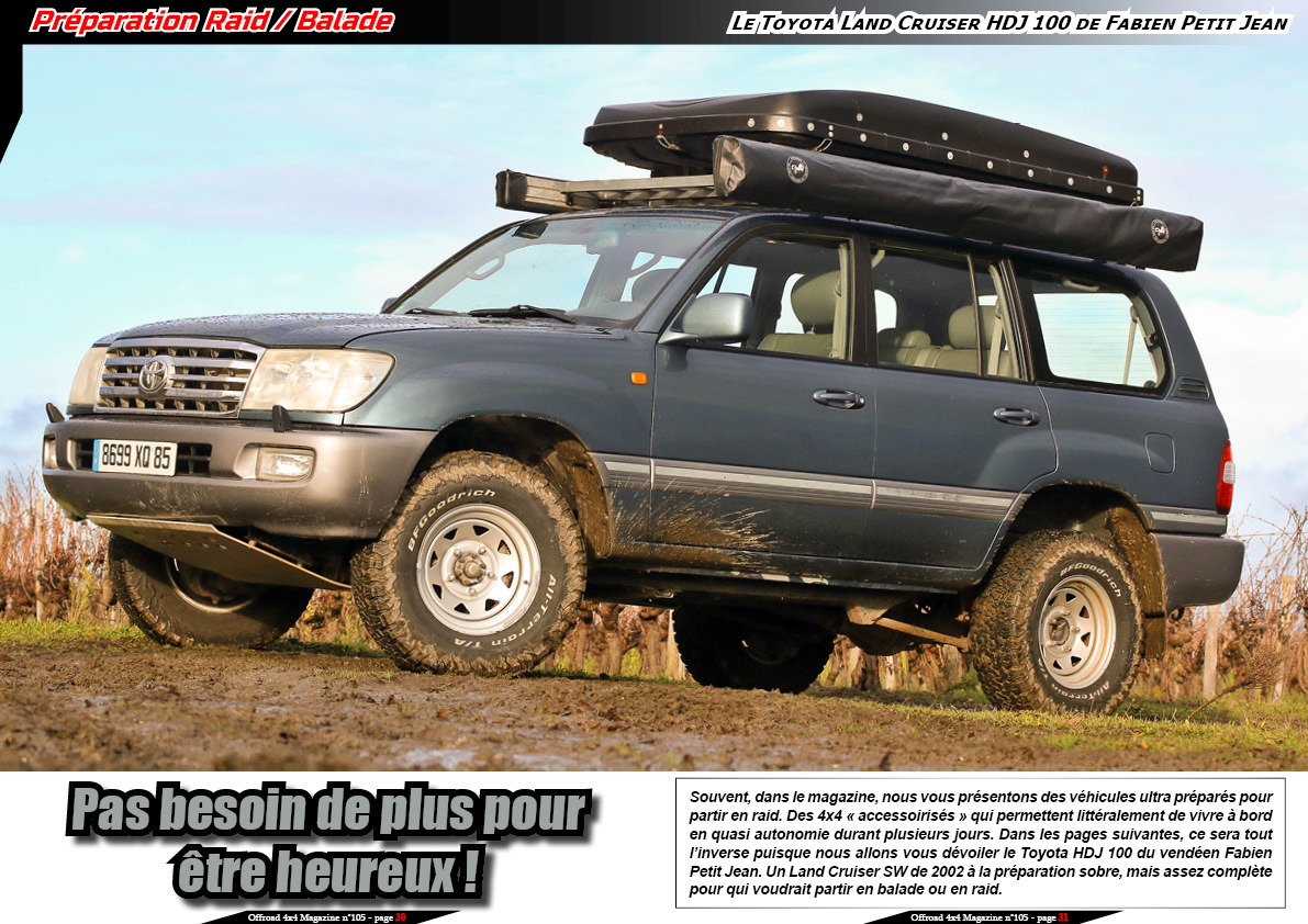 Le Toyota HDJ 100 de Fabien Petit Jean