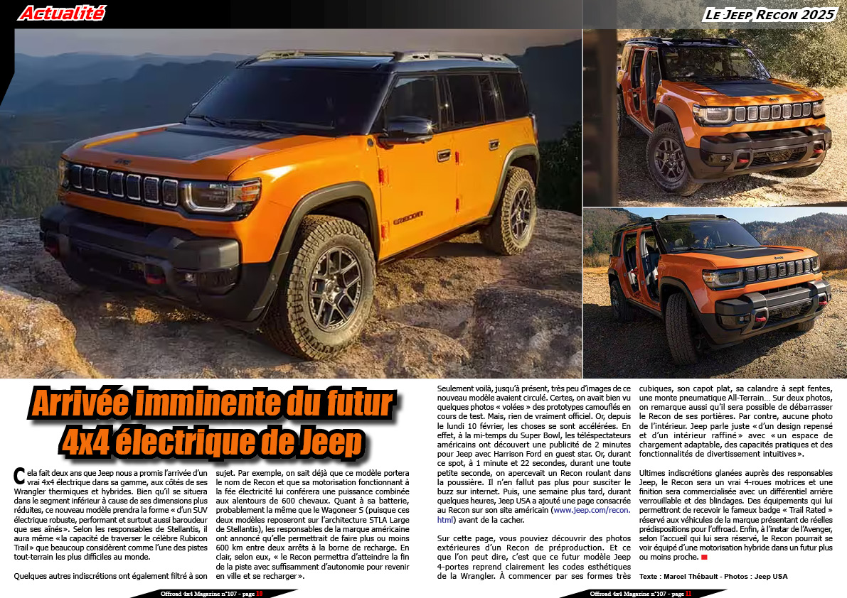 Le Jeep Recon 2025