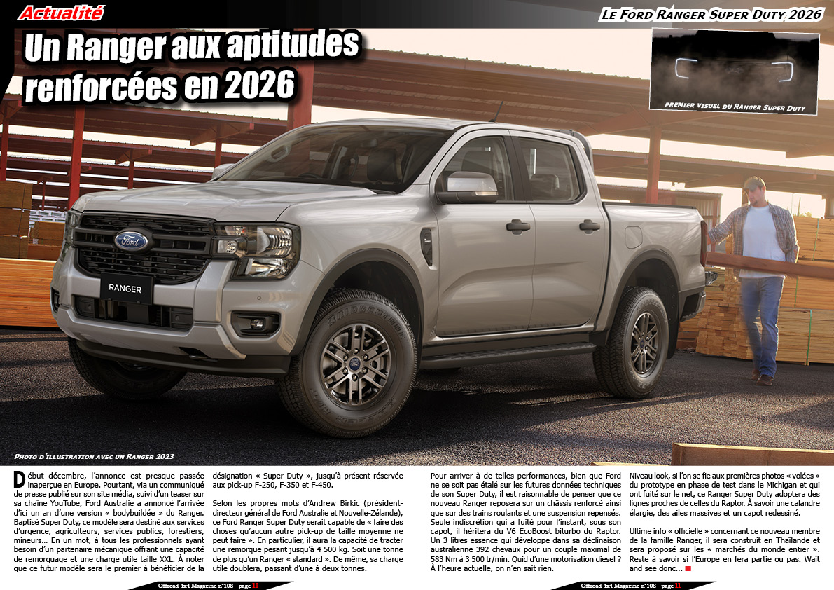 Le Ford Ranger Super Duty 2026