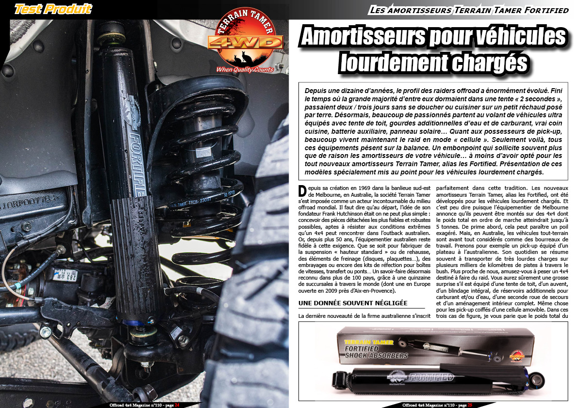 Les amortisseurs Terrain Tamer Fortified