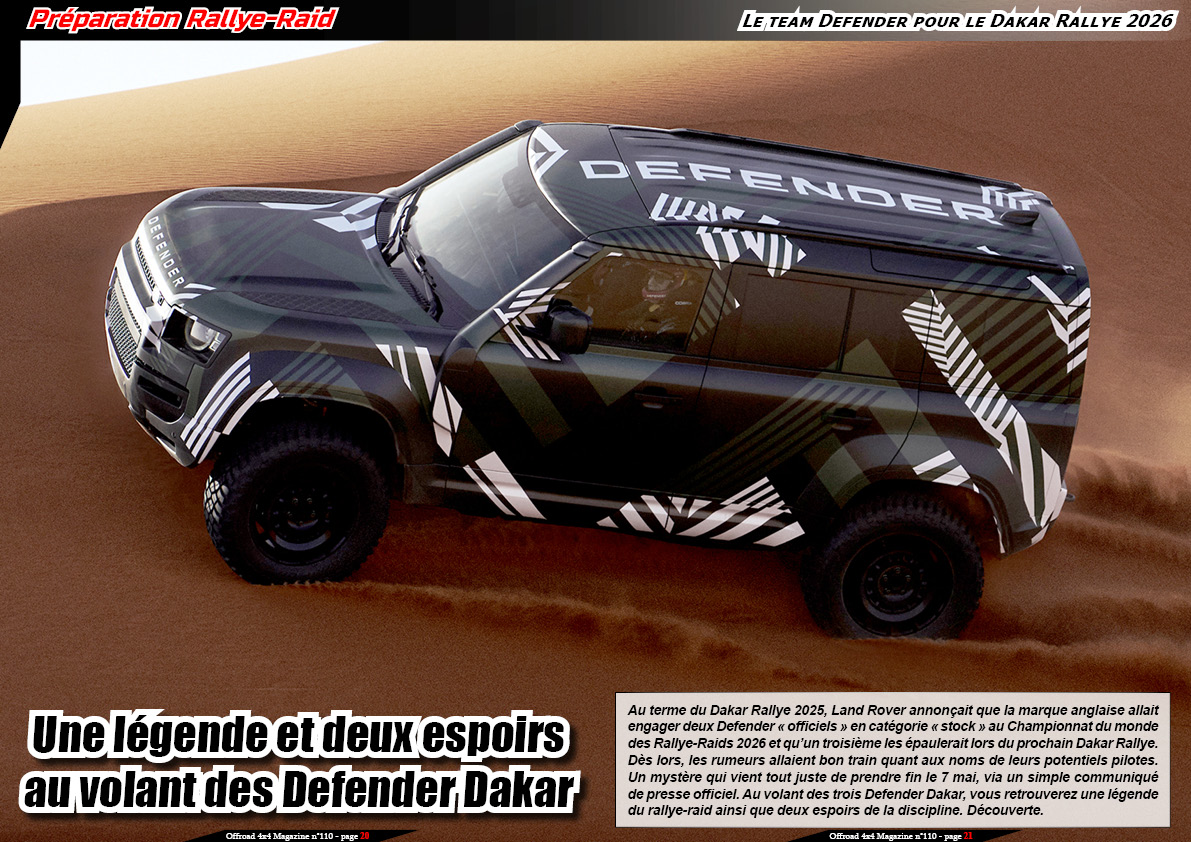 Le team Defender pour le Dakar Rallye 2026