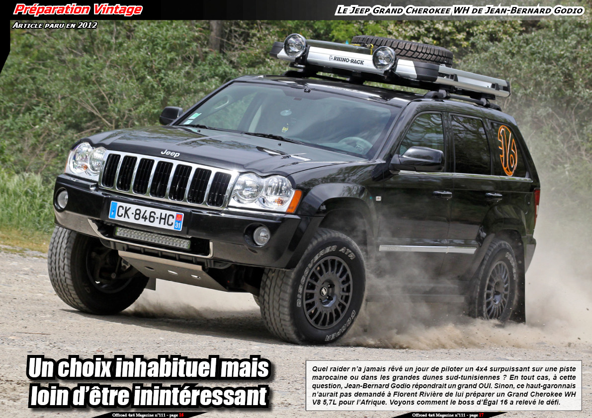Le Jeep Grand Cherokee WH Â« Afrique Â» de Jean-Bernard Godio