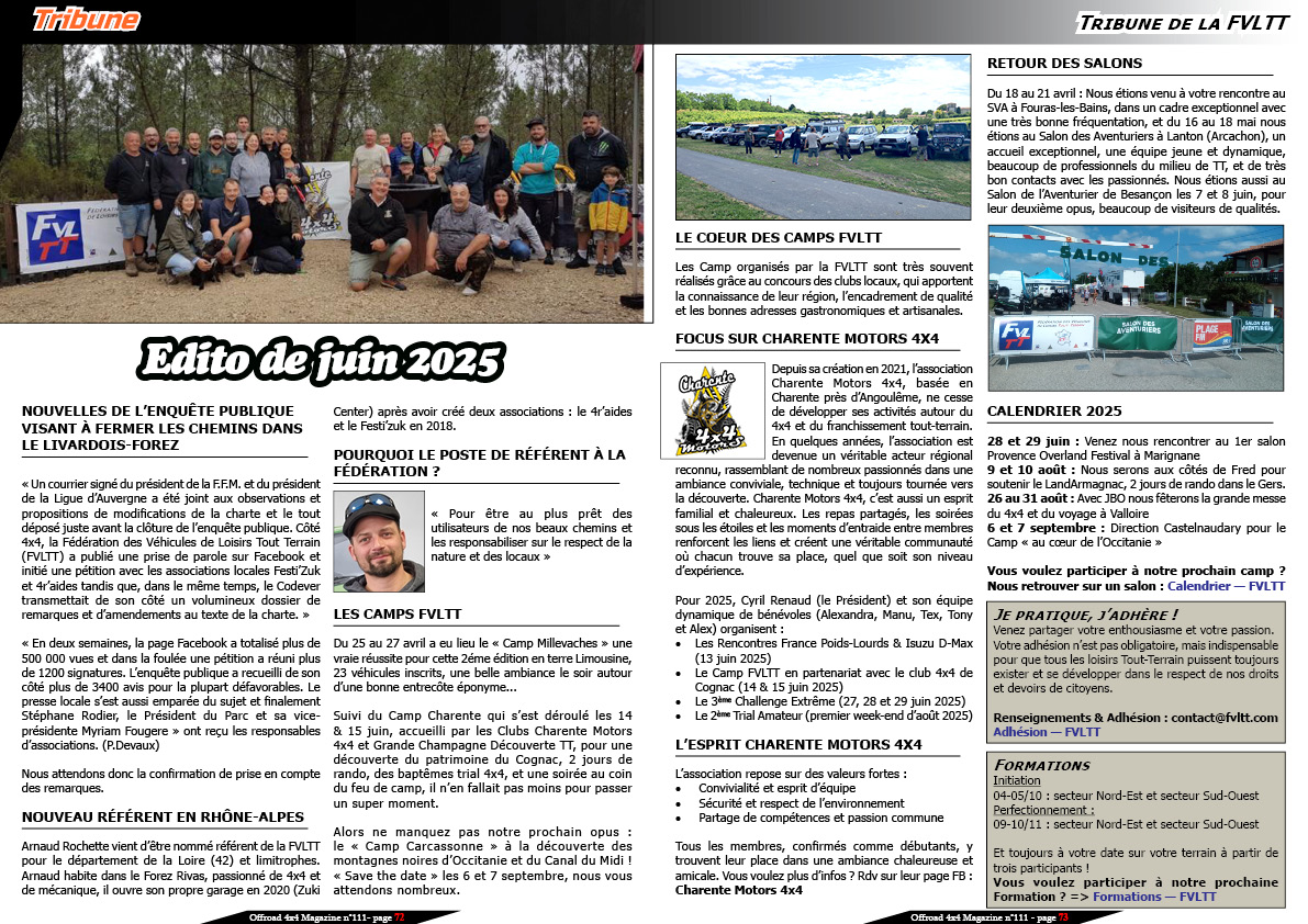 La Tribune de la FVLTT de juin 2025