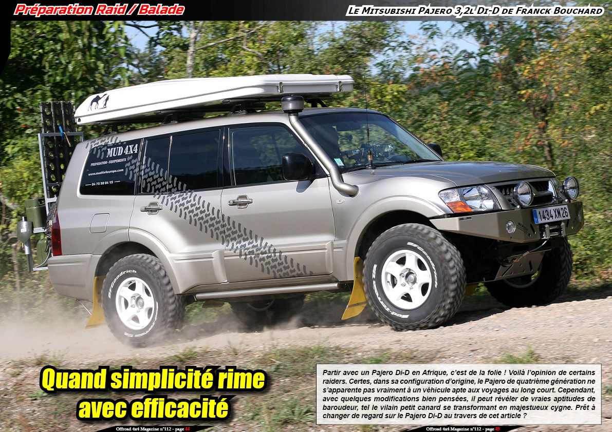 Le Mitsubishi Pajero 3,2l Di-D Â« Afrique Â» de Franck Bouchard