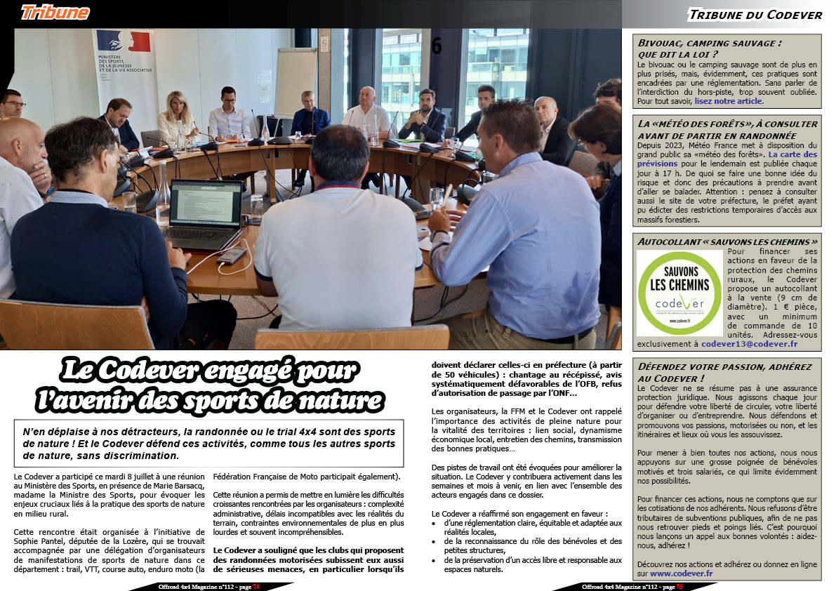 La tribune du Codever de juillet 2025