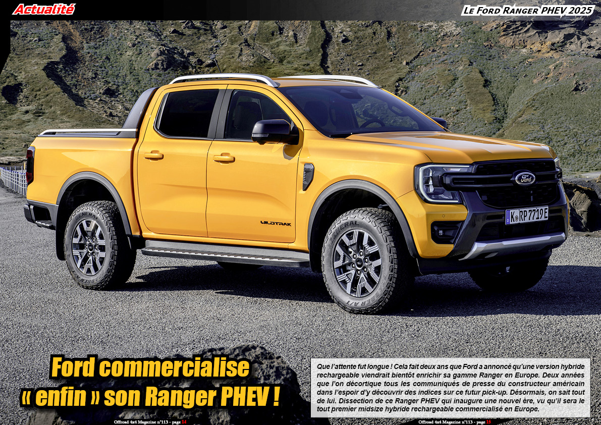 Le Ford Ranger PHEV 2025