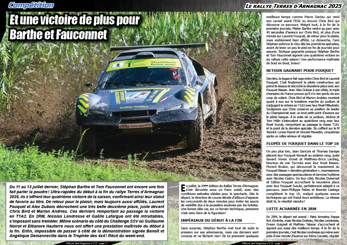 Le rallye Terres Armagnac 2025