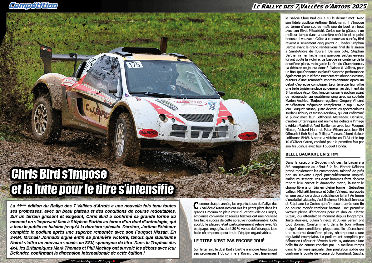 Le Rallye des 7 VallÃ©es dâArtois 2025