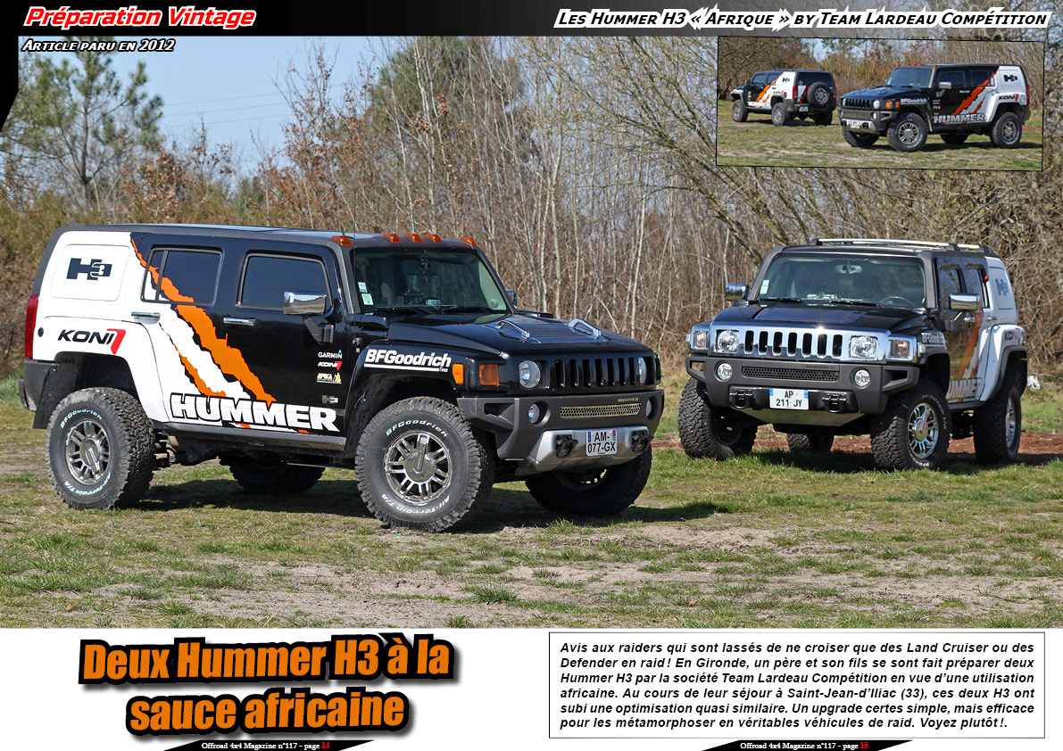 Les Hummer H3 AfriqueÂ -  Team Lardeau CompÃ©tition