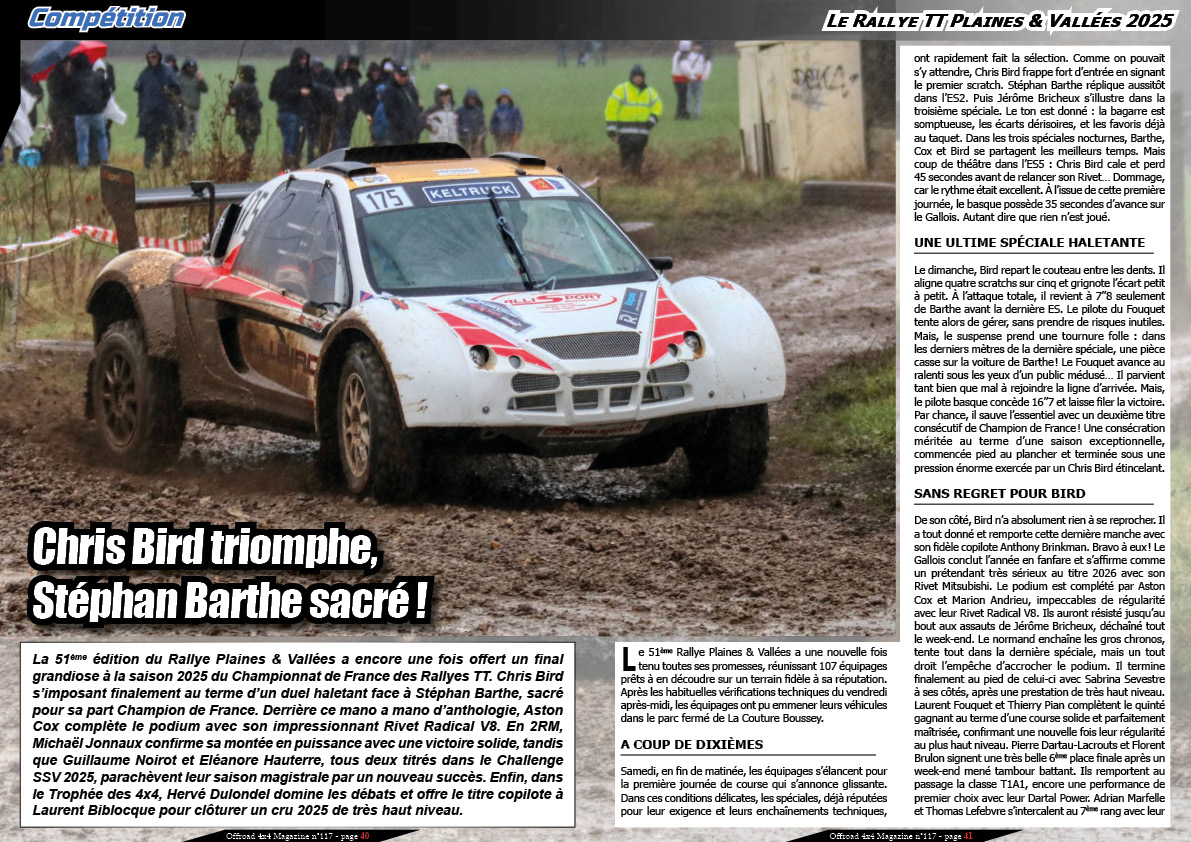 Le Rallye TT Plaines & VallÃ©es 2025