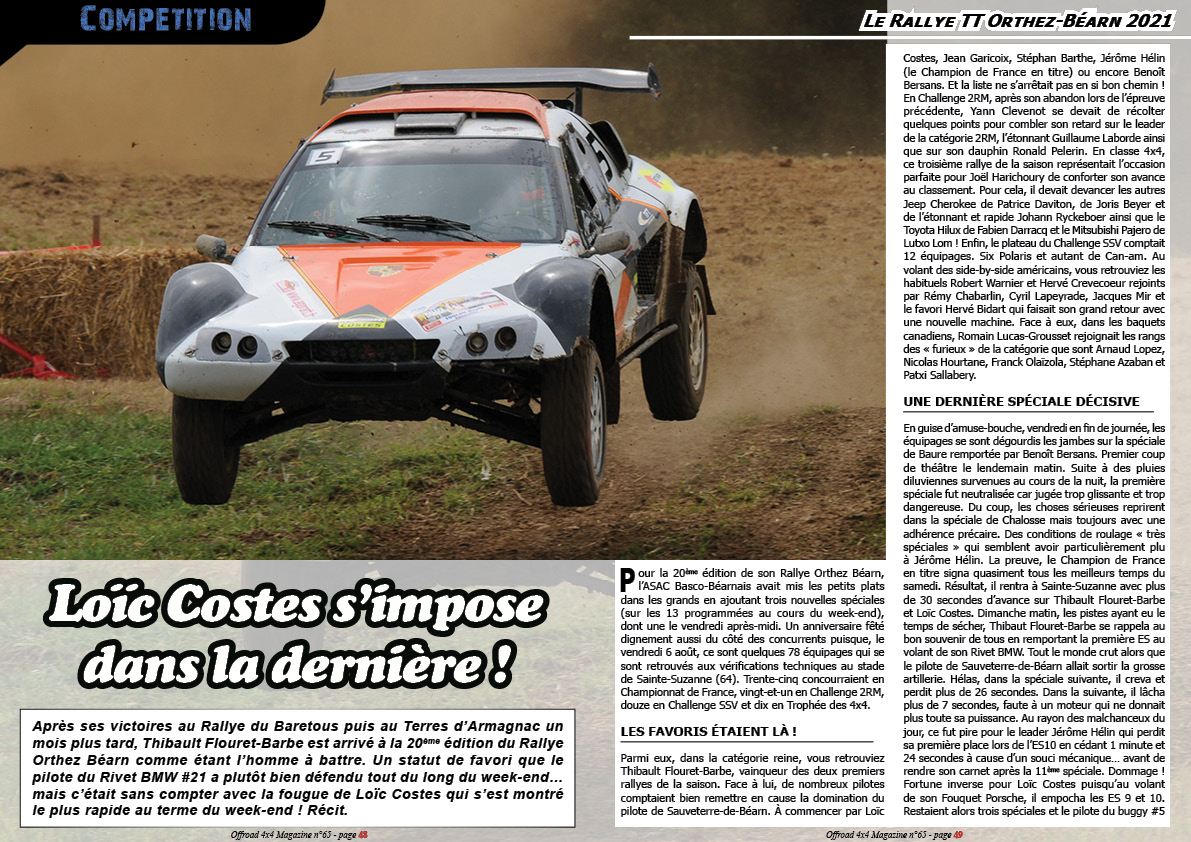 Le Rallye TT Orthez-Bearn 2021