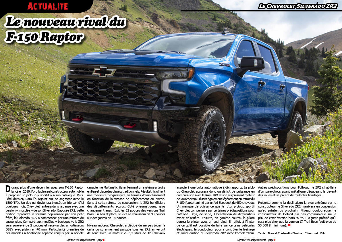 le Chevrolet Silverado ZR2