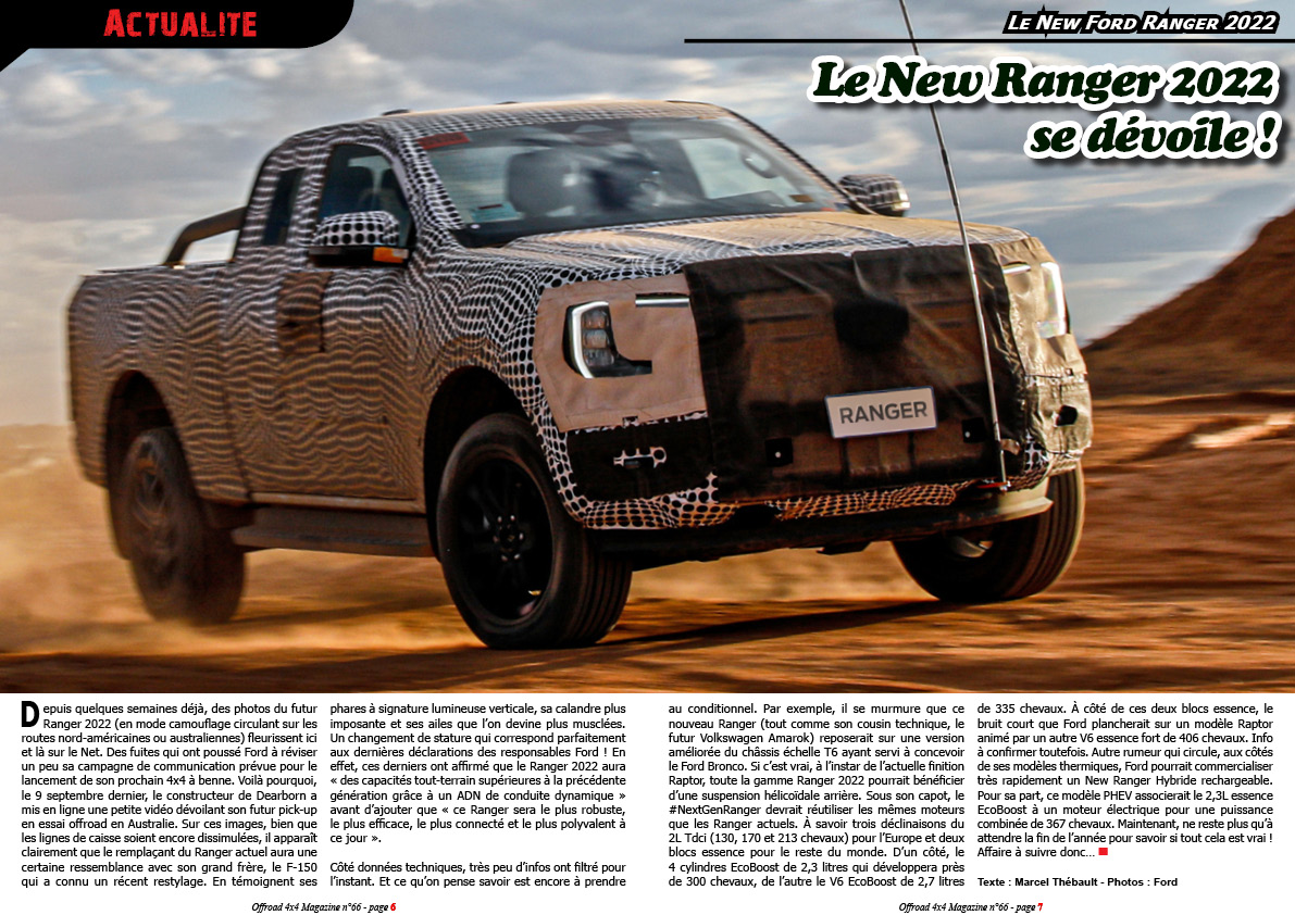 le New Ford Ranger 2022