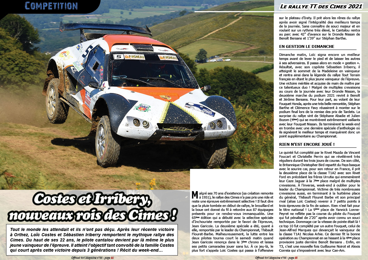 le rallye TT des Cimes 2021