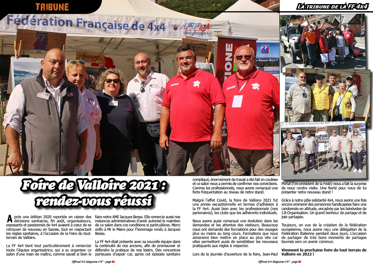 Tribune de la FF 4x4