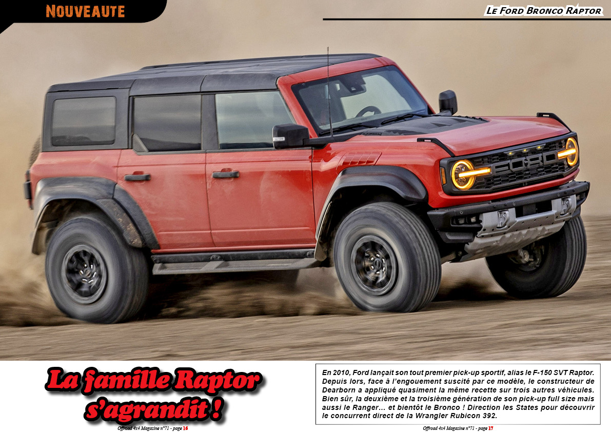 le Ford Bronco Raptor 2022
