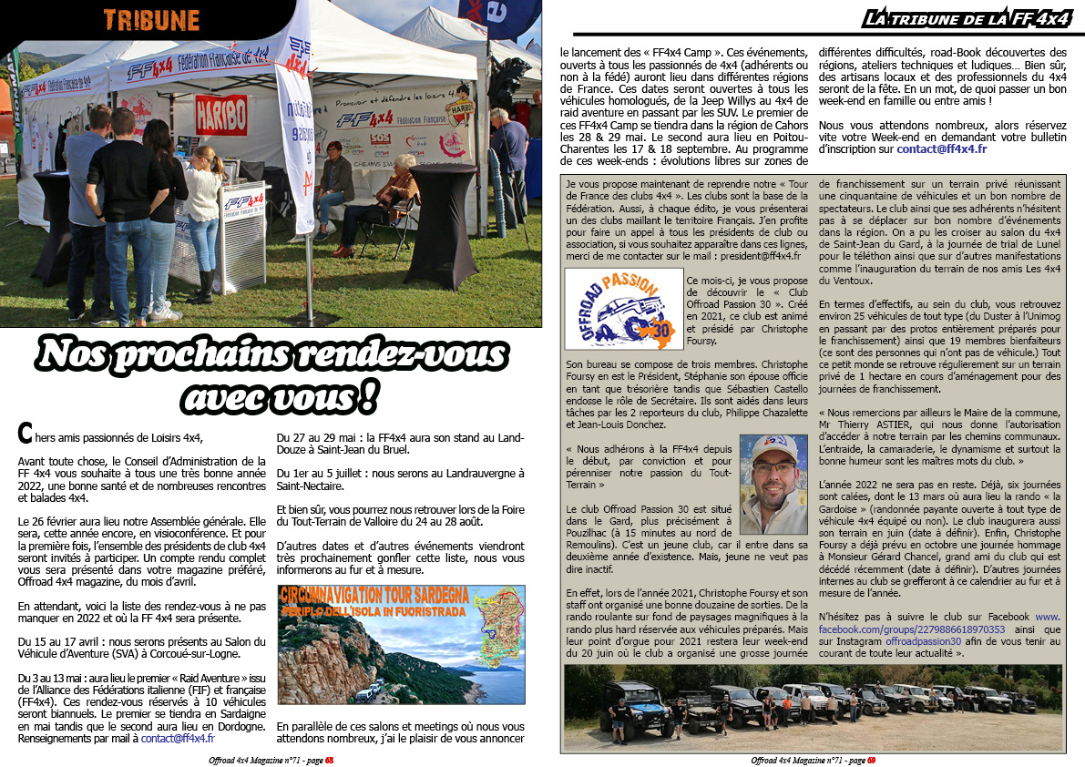 La Tribune de la FF 4x4