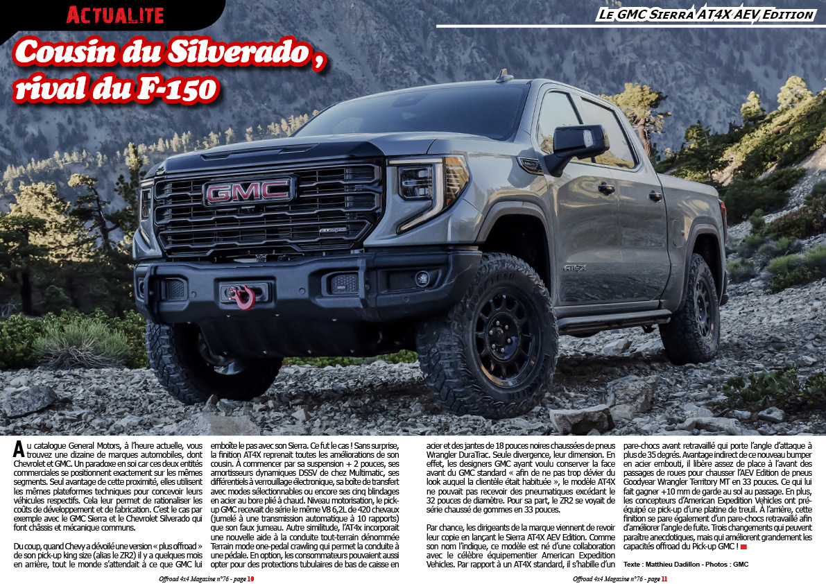 Le GMC Sierra AT4X AEV Edition