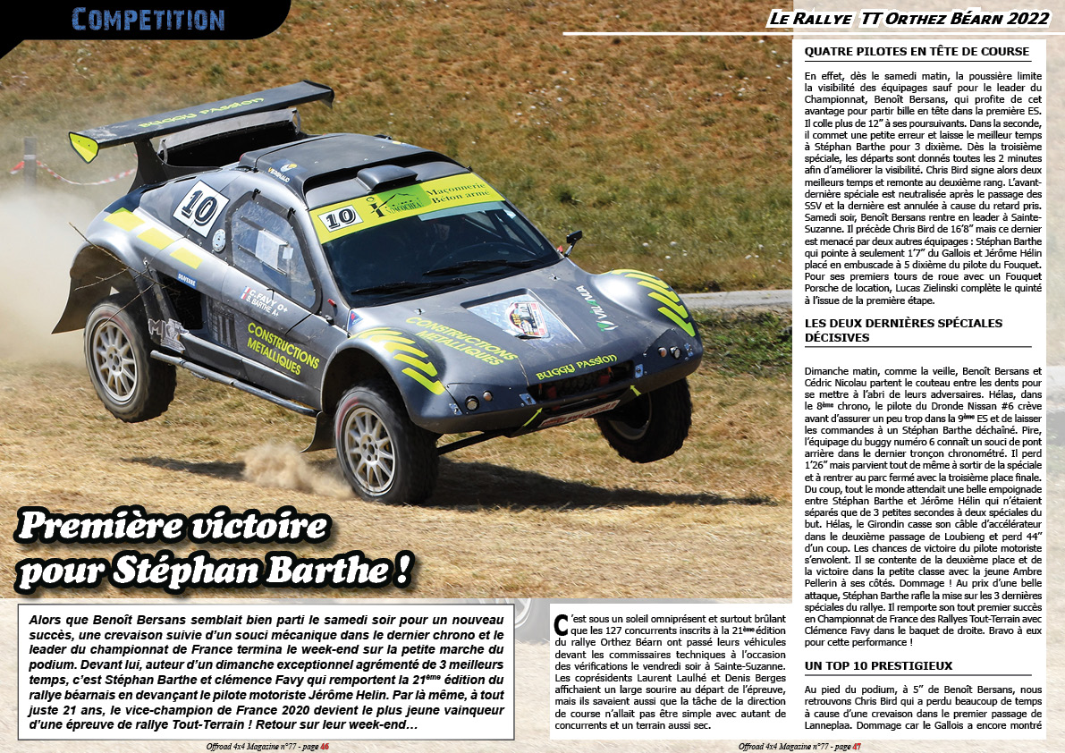 le Rallye TT Orthez BÃ©arn 2022