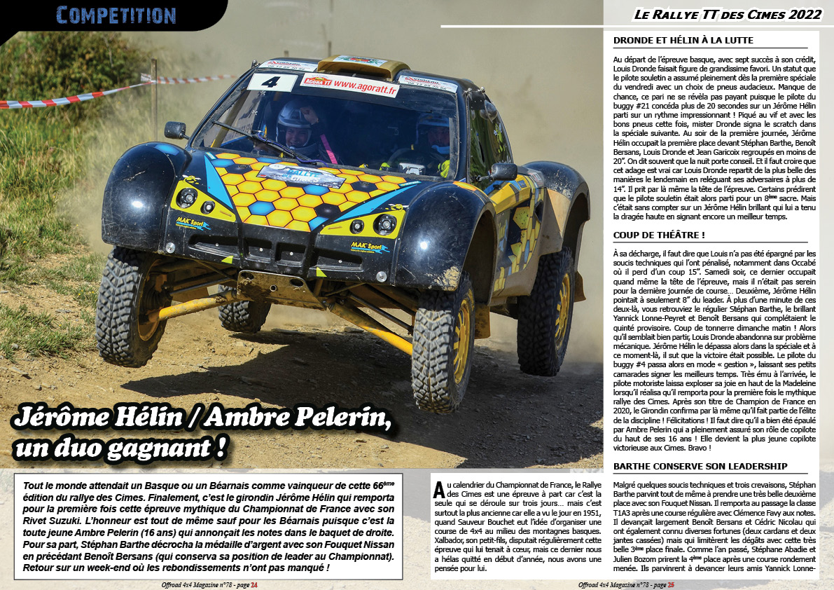 Le Rallye TT des Cimes 2022