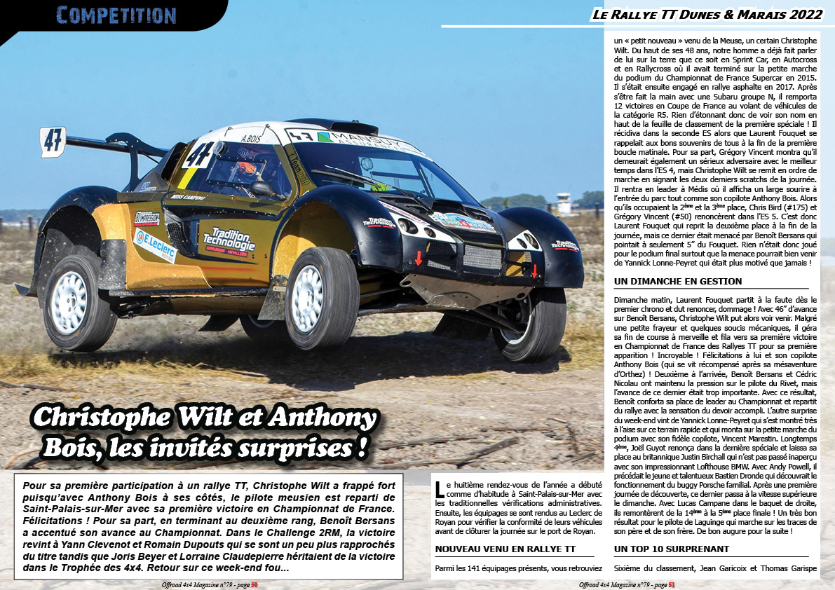 le Rallye TT Dunes & Marais 2022
