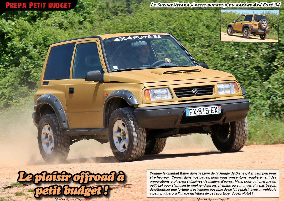 le Suzuki Vitara du garage 4x4 FutÃ© 34