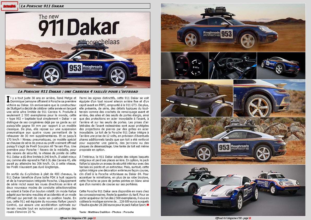 la Porsche 911 Dakar