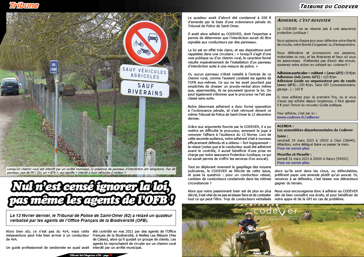 La tribune du Codever