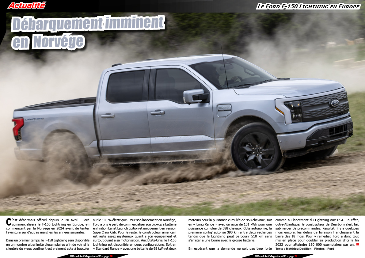 le Ford F-150 Lightning en Europe