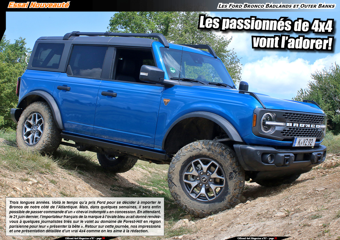 les Ford Bronco Badlands et Outer Banks