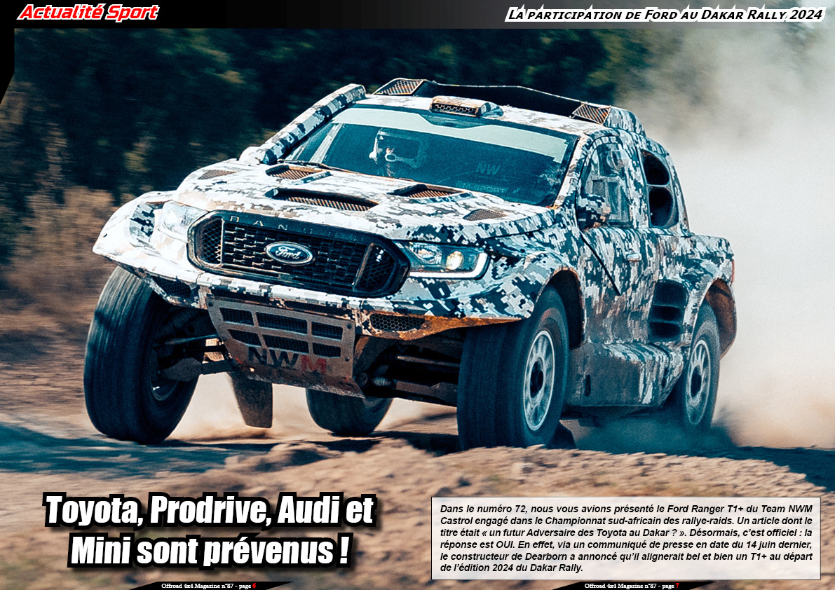 la participation de Ford au Dakar Rally 2024