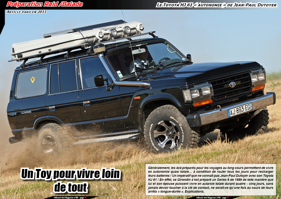 Le Toyota HJ 61Â autonomie de Jean-Paul Dutoyer