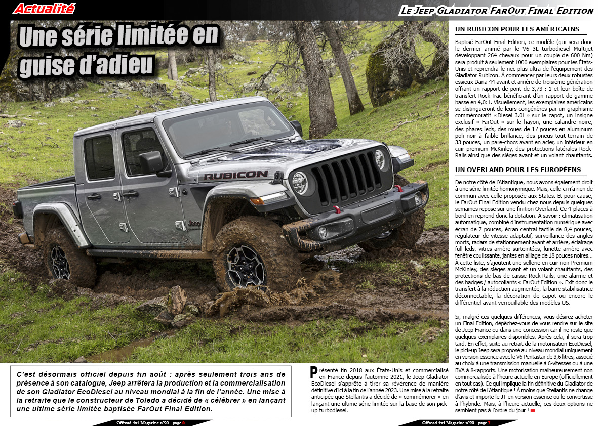 Le Jeep Gladiator FarOut Final Edition